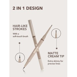 SHEGLAM Dual-Sided Eyebrow Pencils Cream Waterproof Long Lasting Eye brow Pen Makeup - Auburn