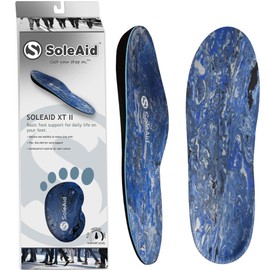 SoleAid XT2 Performance Insoles - Light Weight, High Rebound, Shock Absorbing, Anti-Fatigue, Full Length Functional Foot Orthotics with Semi-Rigid Arch Support (Men's 8-8.5 / Women's 10-10.5)