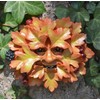 Hawthorn, Greenman Decorative Garden Wall Plaque. 10cm