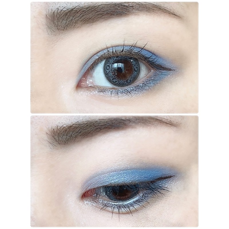 EPORASHE Silky Shadow (Aqua Blue/Pearl Feeling★★), Additive-Free Eye Shadow, No