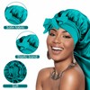 Adorila Extra Long Satin Bonnet for Women, Adjustable Braided Bonnet