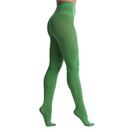 EVERSWE Women's 80 Den Soft Opaque Tights, Women's Tights (XX-3XL, Clover Green)