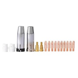 16-pk MIG Welding Tip Holder Kit (Includes .045" Contact Tips, Nozzles, Diffuser) Compatible with Eastwood MIG250, Eastwood MP250 and Eastwood MP250i Welder Gun