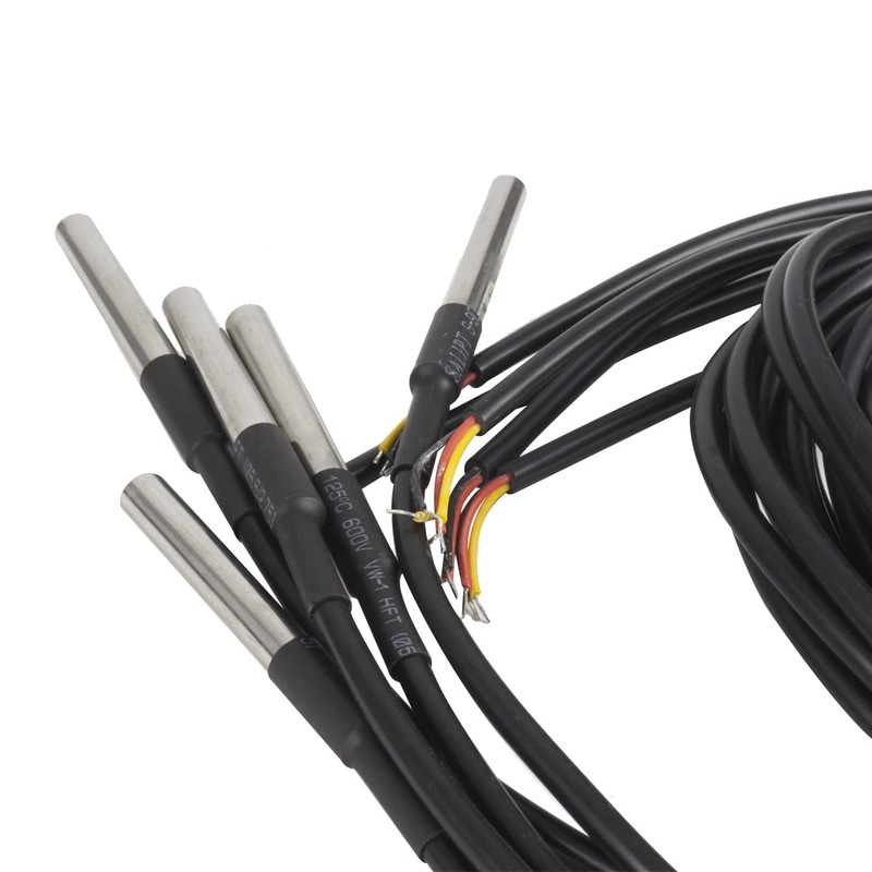 Beenlen Waterproof DS18B20 Temperature Sensor, Digital Temperature Thermal Cable Temperature
