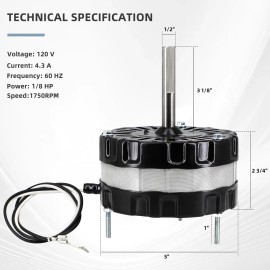 97009317 99080267 Attic Fan Motor Replacement For Broan 341, 344, 345, 348, 355