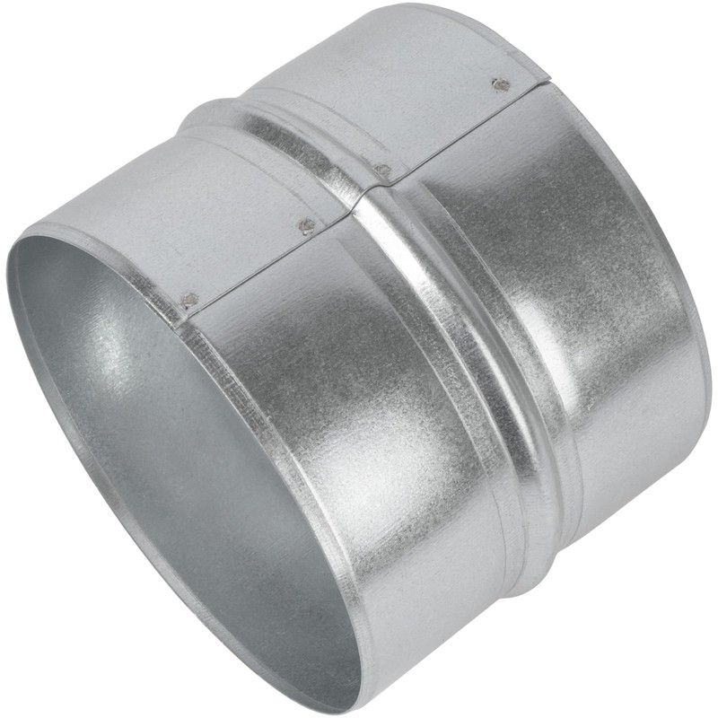 5'' Inch Galvanised Steel - Metal Duct Connector, Straight Pipe
