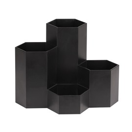 WEDO Hexagonal Butler Honeycomb Pen Holder - 4 Different Heights - Black