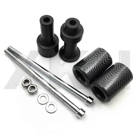 SMT-No Cut Frame Slider Protector Compatible With 2003 2004 2005 2006 Kawasaki Z1000 Carbon [B075VMDHVD]