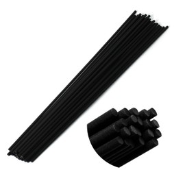 Increased Fire Black Oil Diffuser Sticks 20pcs 16.93in/43cm0.197in/5mm Fragrance Refill Fibre Reed Thick Diffuser Sticks for Home Office Spa and Bedroom