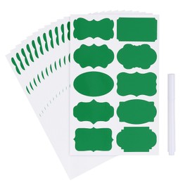 PATIKIL 120 Pcs Chalkboard Labels for Jars, 2" x 3" Self Adhesive Blank Gift Stickers All Purpose Name Tags Sticker with Marker for Present, Canning, Bottle, Food Containers, Green