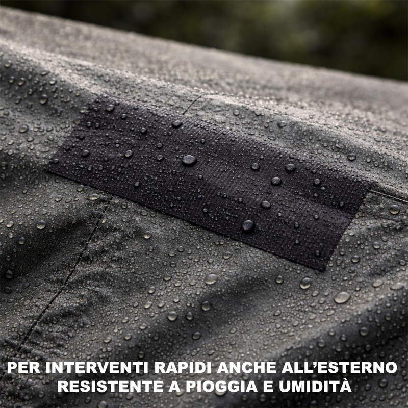 NIPA IT Nastro Americano Telato Nero, 50mm x 25 metri,