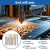 End Mill Set, 10PCS Router Milling Bit High Strength Carbide