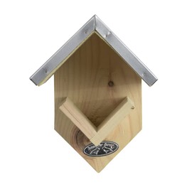 MAISONICA Peanut Butter Feeder With Zinc Roof Fsc 100% - Pinewood, Zinc - Garden Outdoor - 19.5cm