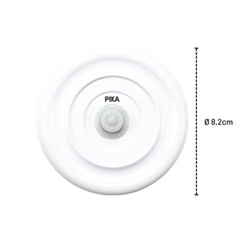 PIKA PKM Universal Vacuum Lids Medium Diameter 8cm Plastic White (Pack of 2)