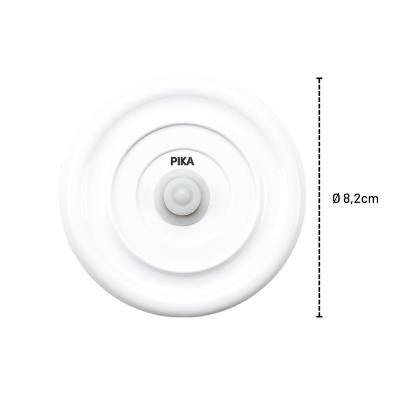 PIKA PKM Universal Vacuum Lids Medium Diameter 8cm Plastic White