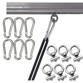 GQunit 6Pcs Awning Rail Stoppers 6mm, Awning End Stops for Caravan, Campervan, Motorhome, Tent Rail Track, 304 Stainless Steel