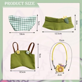 OSOFREE Clothing for 17 cm Labub Plush, Outfit Accessory for Plush, Doll Clothes, DIY Gifts for Children, Girls (without Doll) (F)