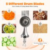 DYNAMI 5 in 1 Stainless Steel Rotary Grater,Kitchen Grater Vegetable