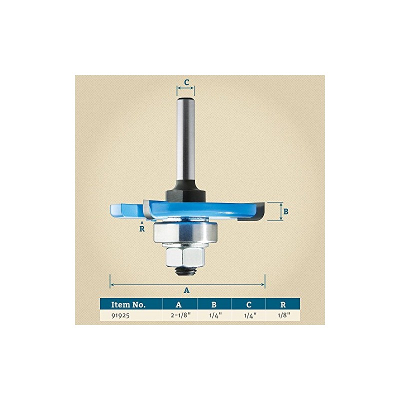Back Cutter Router Bit - Safe Alignment Roundover Router Bit