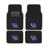 Kentucky WildCats 4 Pc Carpet Floor Mats And Chrome Metal