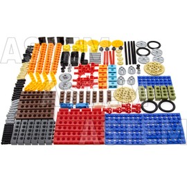 ASTEM 183PCS Bricks-Gear Set for Technic Parts Compatible with Major Brand Technic Parts, Axles, Pins, Liftarm,Connectors for Technic Building Blocks Set(Random Color)