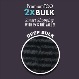 Sensationnel PremToo bulk weaving – 2x deep human hair blend for boho, knotless box or curly loose wave styles - 1 pack (22 inch, S27/613)