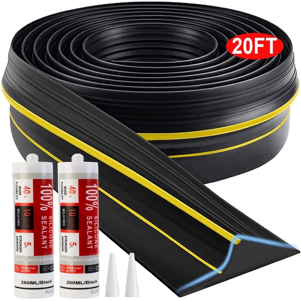 Jin&Bao Universal Garage Door Threshold Seal Strip 20FT Kit, Bottom
