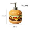 123Arts Soap Dispenser Hamburger Lotion Bottle Resin Liquid Dispenser Bathroom