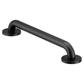 Moen Matte Black 16-Inch Stainless Steel Bath Safety Grab Bar with Concealed Screws, R8716BL