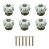 Yuaaoh Pack of 6 Furniture Knobs, Ceramic Pumpkin, Furniture Knobs,