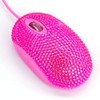 USB Optical Wired Mini Computer Mouse with Crystal Bling Rhinestone