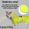 Luccalily Dog Rain Jacket with Hood for Small Medium Dog,Waterproof
