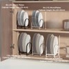 LINFIDITE 2 Pack Kitchen Plate Holder Organizer for Cabinet Space