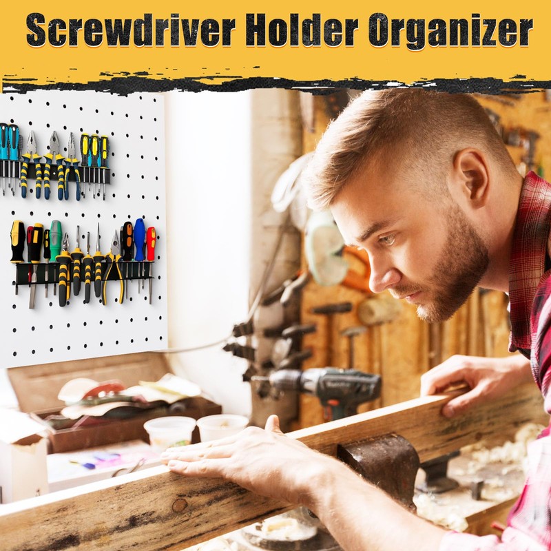 Otoolling 2 Pack 15.75 Inch Screwdriver Organizer Heavy Duty Wall