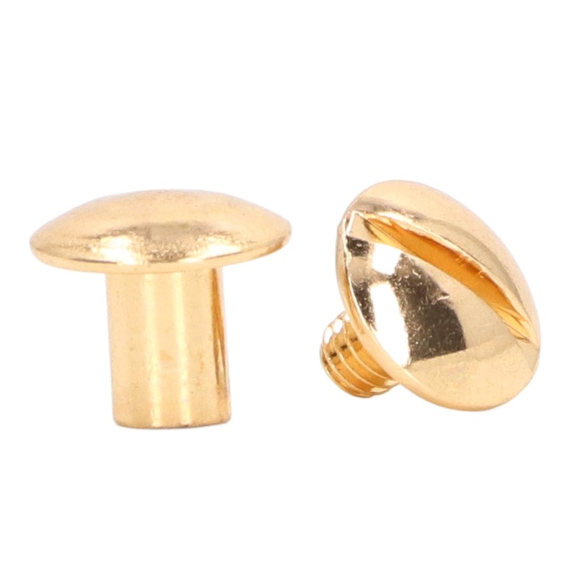 200 Sets Book Binding Screw Uniform Coating Curved Surfaces Brass