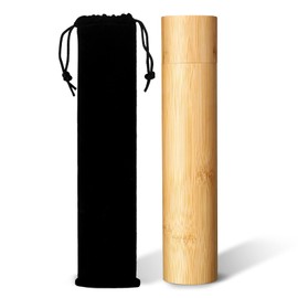 Yalikop 2 Sets Scattering Urns Bamboo Scattering Cremation Small Urns Mini Bamboo Spreading Funeral Urn Tube Keepsake Urn with Black Velvet Bag Human Ashes Casket for Humans Pet Dog