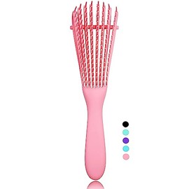 Cepillo para desenredante fácilmente Cabello Rizado Cepillo,Peine de Pulpo plastico,Minimiza Dolor y Daños,Desenreda Todo Tipo de Cabello,Exfoliando  