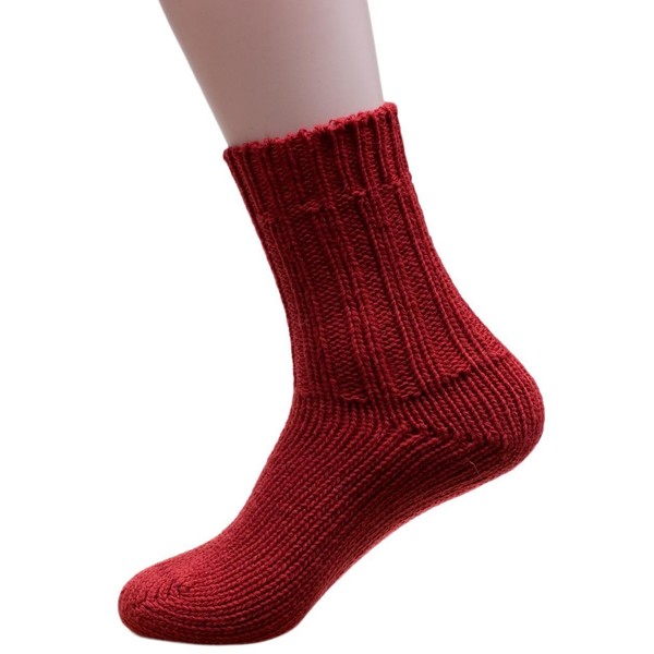 100% Pure Wool Chunky Knit Ankle Sock (2. UK 5-6