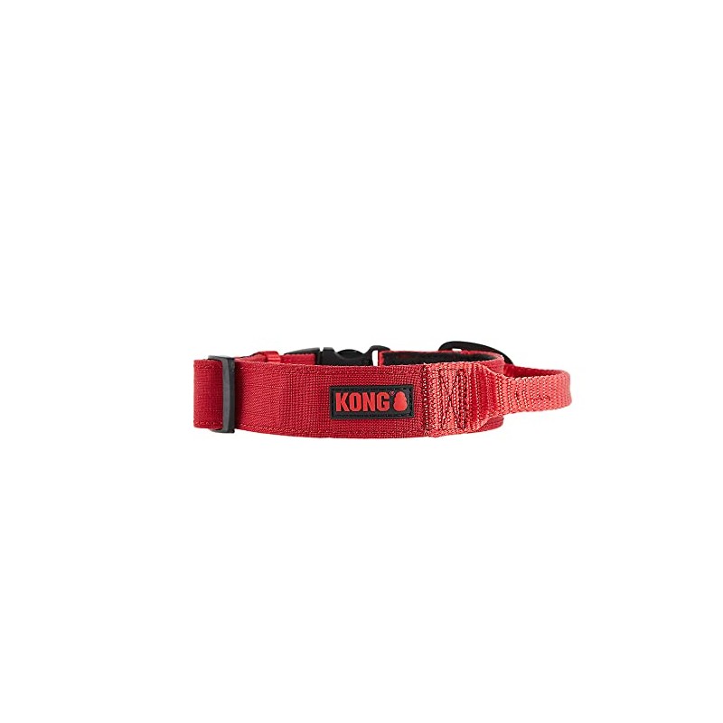 KONG Collar de perro acolchado ultra duradero con asa c