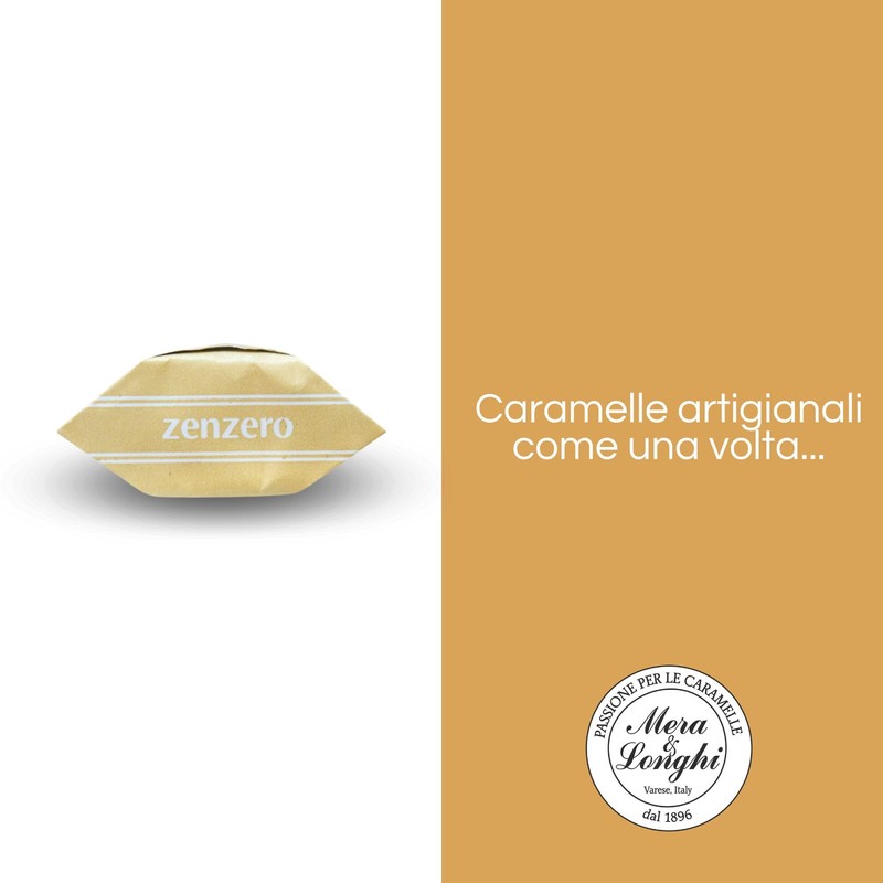 Mera & Longhi Caramelle Quadre Zenzero - 0.5 kg