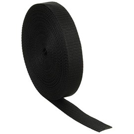 Esco Belt 0.8 x 0.05 inch (20 x 1.2 mm) / 32.8 ft (10 m) Flat Weave (PP, Black)