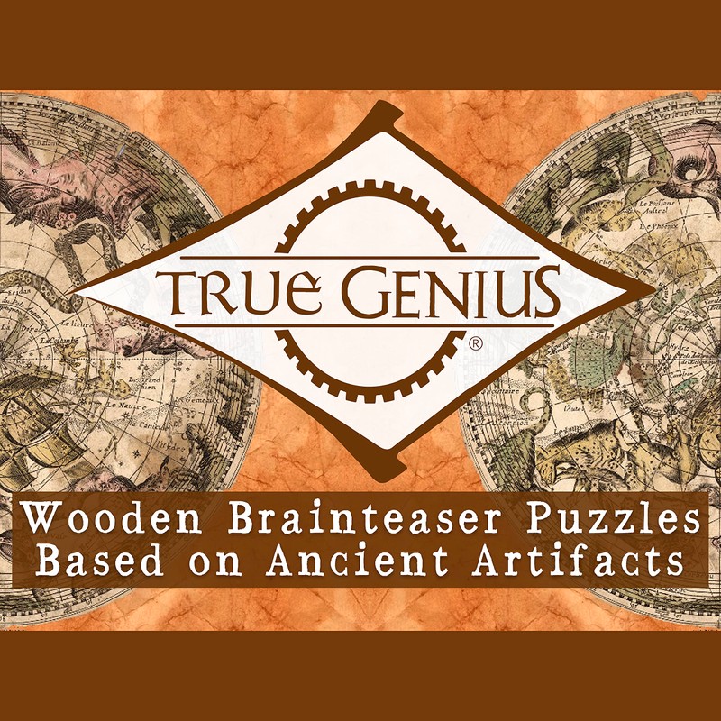 Project Genius: True Genius - Caesar's Codex, Wood Brainteaser Puzzle,