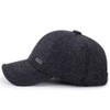 Men's Winter Warm Wool Woolen Tweed Peaked Baseball Cap Hat