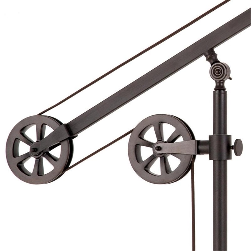 Pemberly Row Contemporary 29" Blackened Bronze Metal Table Lamp