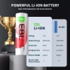 EBL 8pcs AA Li-ion Rechargeable Batteries 1.5V 3000mWh + Battery