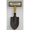 "Welcome to Kate's garden" hanging shovel sign