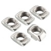 sourcing map Sliding T Slot Nuts, M5 Half Round Roll