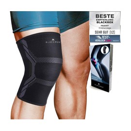 BLACKROX Knee Support Sports Comparison Winner Compression Knee Bandage, Sports Knee Brace, Sports Football, Jogging, Breathable, Elastic, Knee Pads, Knee Support Volleyball for Men and Women (Black,