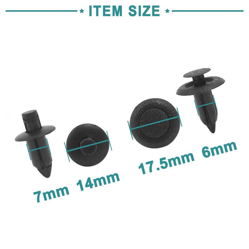 ACROPIX 20pcs Plastic Drive Rivet Flap Bumper Push Clip 6mm