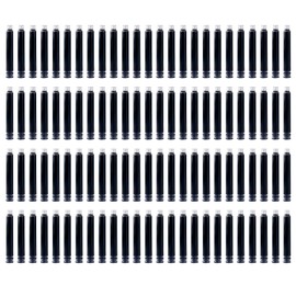 100 Pieces Fountain Pen Ink Cartridges Black Color Ink Refill Cartridge with 3.4 mm Bore Diameter for Office School Student Writing Stationery Supplies